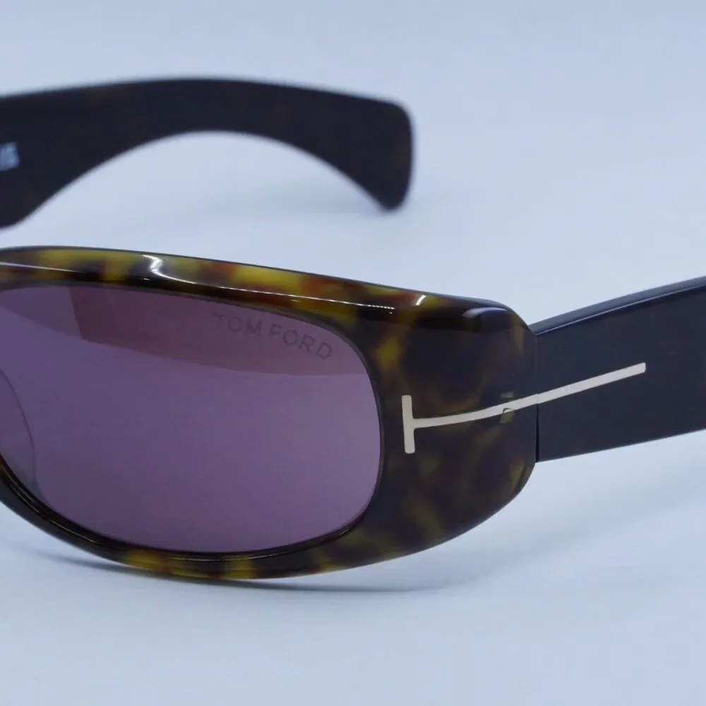 🕶️ New Tom Ford Corey FT1064 52S Sunglasses -Dark Havana Frame, Bordeaux Lenses - Picture 4 of 10